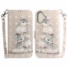 For iPhone 16 3D Colored Horizontal Flip Leather Phone Case(Squirrels) - 1