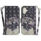 For iPhone 16 3D Colored Horizontal Flip Leather Phone Case(Hug Cat) - 1