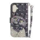 For iPhone 16 3D Colored Horizontal Flip Leather Phone Case(Hug Cat) - 3