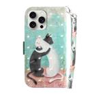 For iPhone 16 Pro 3D Colored Horizontal Flip Leather Phone Case(Black White Cat) - 3