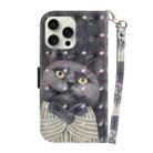 For iPhone 16 Pro 3D Colored Horizontal Flip Leather Phone Case(Hug Cat) - 3