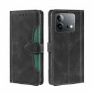 For vivo iQOO Neo 8 / 8 Pro 5G Skin Feel Magnetic Buckle Leather Phone Case(Black) - 1