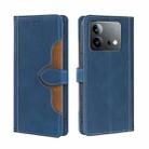 For vivo iQOO Neo 8 / 8 Pro 5G Skin Feel Magnetic Buckle Leather Phone Case(Blue) - 1