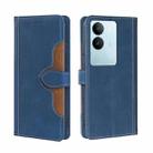 For vivo S17 5G / S17 Pro 5G Skin Feel Magnetic Buckle Leather Phone Case(Blue) - 1