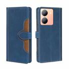 For vivo Y78 5G Skin Feel Magnetic Buckle Leather Phone Case(Blue) - 1