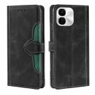 For vivo iQOO Z9x 5G Skin Feel Magnetic Buckle Leather Phone Case(Black) - 1