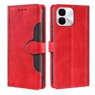 For vivo iQOO Z9x 5G Skin Feel Magnetic Buckle Leather Phone Case(Red) - 1