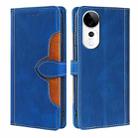 For vivo S19 Pro 5G Skin Feel Magnetic Buckle Leather Phone Case(Blue) - 1