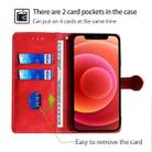 For vivo Y28 4G Skin Feel Magnetic Buckle Leather Phone Case(Red) - 3