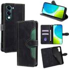 For vivo Y29s 5G / Y04 4G Skin Feel Magnetic Buckle Leather Phone Case(Black) - 1
