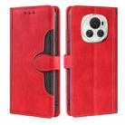 For Honor Magic6 5G Skin Feel Magnetic Buckle Leather Phone Case(Red) - 1