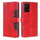 For Honor 200 Lite 5G Global Skin Feel Magnetic Buckle Leather Phone Case(Red) - 1