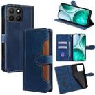 For Honor X8c 4G Skin Feel Magnetic Buckle Leather Phone Case(Blue) - 1