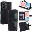 For Honor 400 Global 156.5mm Skin Feel Magnetic Buckle Leather Phone Case(Black) - 1