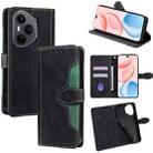 For Honor 400 Pro Global 160.8mm Skin Feel Magnetic Buckle Leather Phone Case(Black) - 1