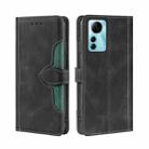 For ZTE Blabe V41 Smart 4G Skin Feel Magnetic Buckle Leather Phone Case(Black) - 1