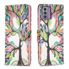 For Nokia G42 Colored Drawing Pattern Leather Phone Case(Tree Life) - 1