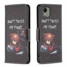 For Nokia C110 Colored Drawing Pattern Leather Phone Case(Bear) - 1