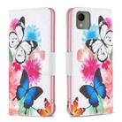 For Nokia C110 Colored Drawing Pattern Leather Phone Case(Butterflies) - 1