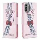 For Nokia G310 Colored Drawing Pattern Leather Phone Case(Giraffe) - 1