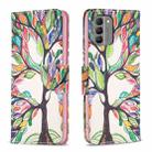 For Nokia G310 Colored Drawing Pattern Leather Phone Case(Tree Life) - 1