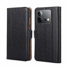 For vivo iQOO Neo 8 / 8 Pro 5G Ostrich Texture Horizontal Flip Leather Phone Case(Black) - 1