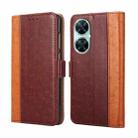 For Huawei Enjoy 60 Pro / nova 11i Ostrich Texture Horizontal Flip Leather Phone Case(Brown) - 1