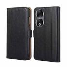 For Honor 90 5G Ostrich Texture Horizontal Flip Leather Phone Case(Black) - 1