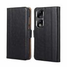 For Honor 90 Pro 5G Ostrich Texture Horizontal Flip Leather Phone Case(Black) - 1