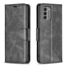 For Nokia G310 Lambskin Texture Pure Color Flip Leather Phone Case(Black) - 1