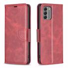 For Nokia G310 Lambskin Texture Pure Color Flip Leather Phone Case(Red) - 1