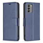 For Nokia G310 Lambskin Texture Pure Color Flip Leather Phone Case(Blue) - 1