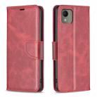 For Nokia C110 Lambskin Texture Pure Color Flip Leather Phone Case(Red) - 1