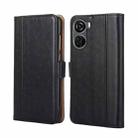 For ZTE Axon 40 Lite Ostrich Texture Horizontal Flip Leather Phone Case(Black) - 1