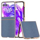 For Motorola Razr 50 / Razr 60 Nano Electroplating Carbon Fiber Texture Phone Case(Sky Blue) - 1