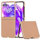 For Motorola Razr 50 / Razr 60 Nano Electroplating Carbon Fiber Texture Phone Case(Gold) - 1