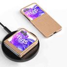 For Motorola Razr 50 / Razr 60 Nano Electroplating Carbon Fiber Texture Phone Case(Gold) - 2