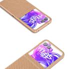 For Motorola Razr 50 / Razr 60 Nano Electroplating Carbon Fiber Texture Phone Case(Gold) - 3