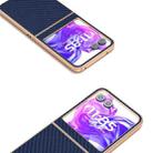 For Motorola Razr 50 / Razr 60 Nano Electroplating Carbon Fiber Texture Phone Case(Navy Blue) - 3