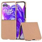 For Motorola Razr 50 Ultra Nano Electroplating Carbon Fiber Texture Phone Case(Gold) - 1