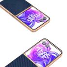 For Motorola Razr 50 Ultra Nano Electroplating Carbon Fiber Texture Phone Case(Navy Blue) - 3