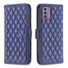 For Nokia G42 Diamond Lattice Wallet Flip Leather Phone Case(Blue) - 1