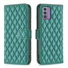 For Nokia G42 Diamond Lattice Wallet Flip Leather Phone Case(Green) - 1