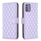 For Nokia G42 Diamond Lattice Wallet Flip Leather Phone Case(Purple) - 1