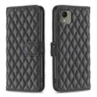 For Nokia C110 Diamond Lattice Wallet Flip Leather Phone Case(Black) - 1