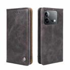 For vivo iQOO Neo 8 / 8 Pro 5G Non-Magnetic Retro Texture Leather Phone Case(Grey) - 1