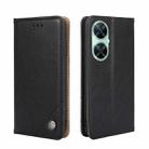For Huawei Enjoy 60 Pro / nova 11i Non-Magnetic Retro Texture Leather Phone Case(Black) - 1