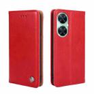 For Huawei Enjoy 60 Pro / nova 11i Non-Magnetic Retro Texture Leather Phone Case(Red) - 1