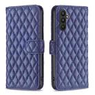 For Samsung Galaxy A25 5G Diamond Lattice Wallet Flip Leather Phone Case(Blue) - 1