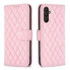 For Samsung Galaxy A25 5G Diamond Lattice Wallet Flip Leather Phone Case(Pink) - 1